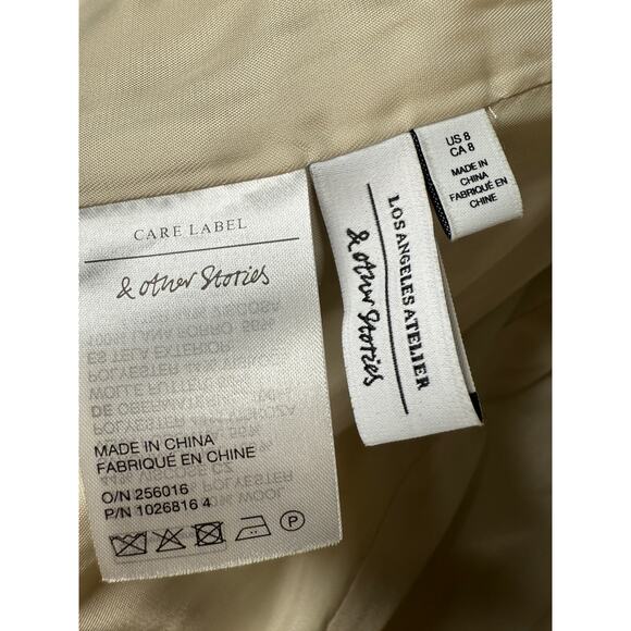 & Other Stories Belted Wool Blazer size 8 $350 - Picture 6 of 12